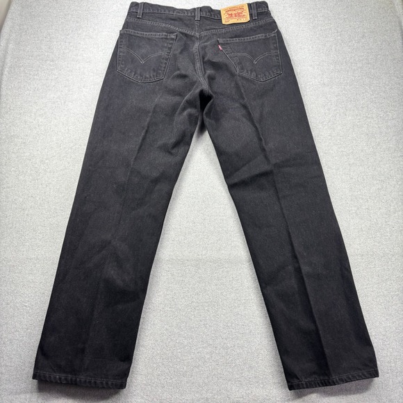 Vintage 90s Levis 505 Jeans Mens 33x30 Black Cone Mills Denim Guatamala Nov 1998 - Picture 9 of 10